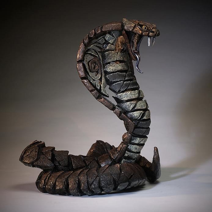 Edge Sculpture Cobra Snake Figure (Copper Brown)