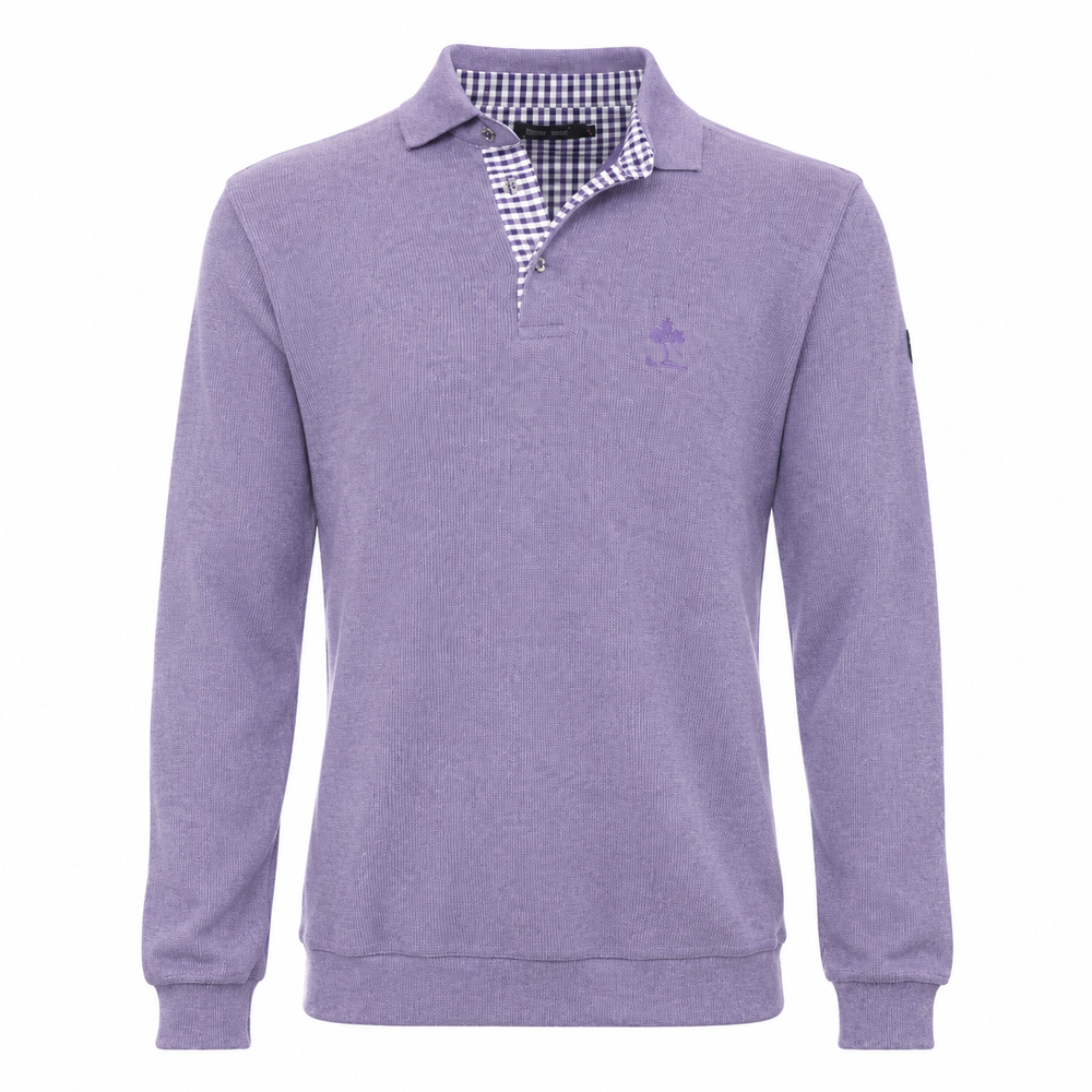 Ethnic Blue Men's Polo Sweater - Lilac