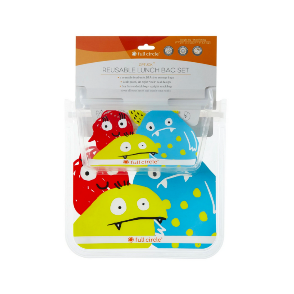 FULL CIRCLE ZIPTUCK™ Reuseable Lunch Set- MONSTER