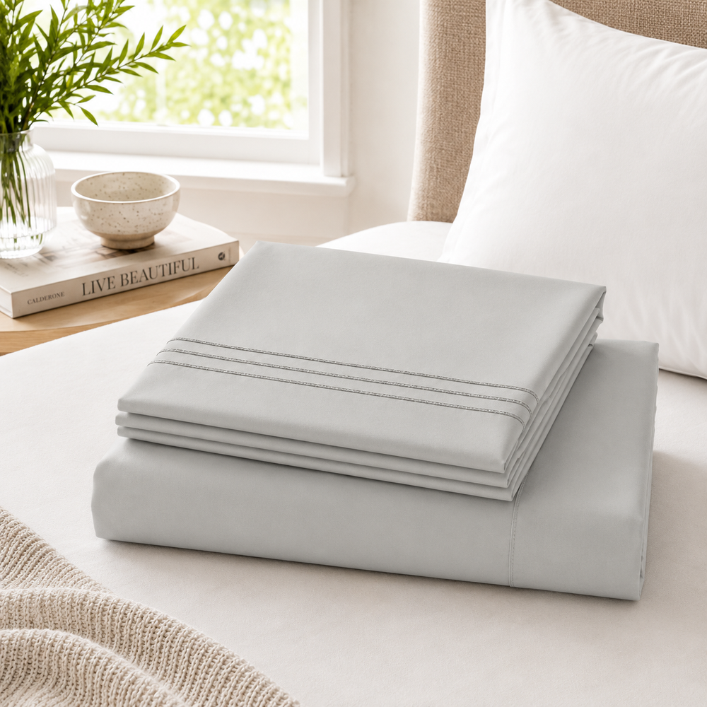 Solid Sheet Set - Light Grey