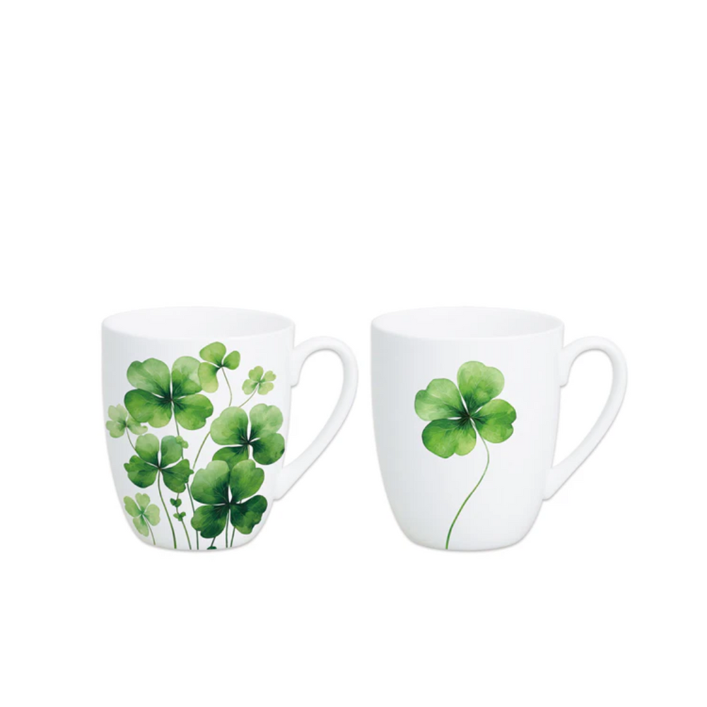 Four Leaf Clover Mug Pair