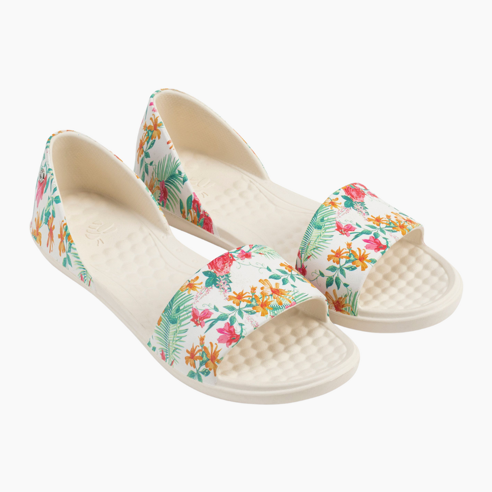 Joybees Friday Flat - Tropical Palm/Bone