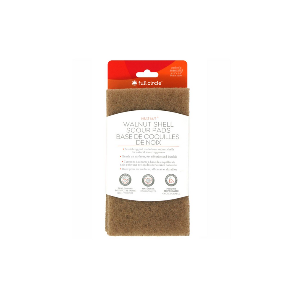 Full Circle Neat Nut Walnut Shell Scouring Pads