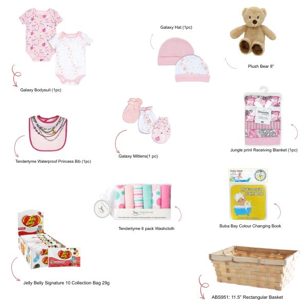 Gift Basket- Hello Babies (Pink)