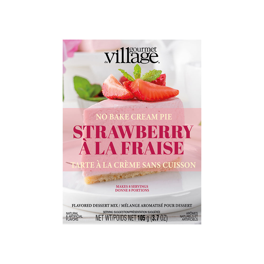 Gourmet No Bake Strawberry Cream Pie Dessert Mix