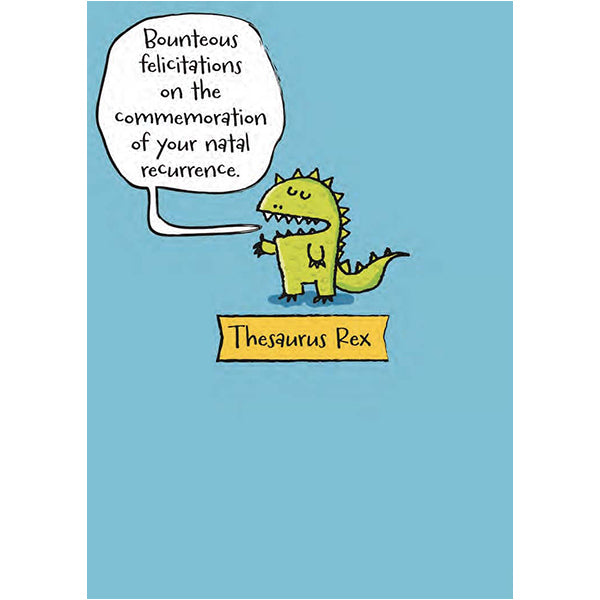 Wicked Funny Card Thesaurus Rex