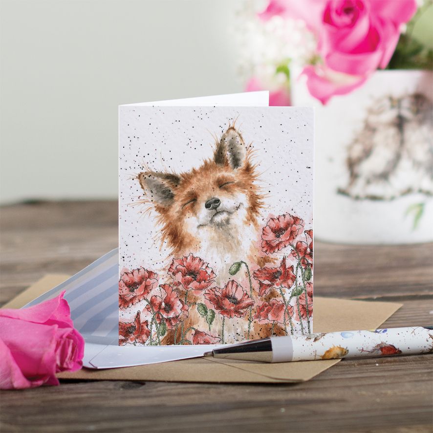 Wrendale Gift Enclosure Card Poppy Field