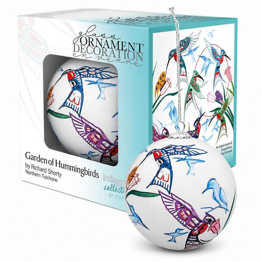 Indigenous Art Ornament - Garden of Hummingbirds