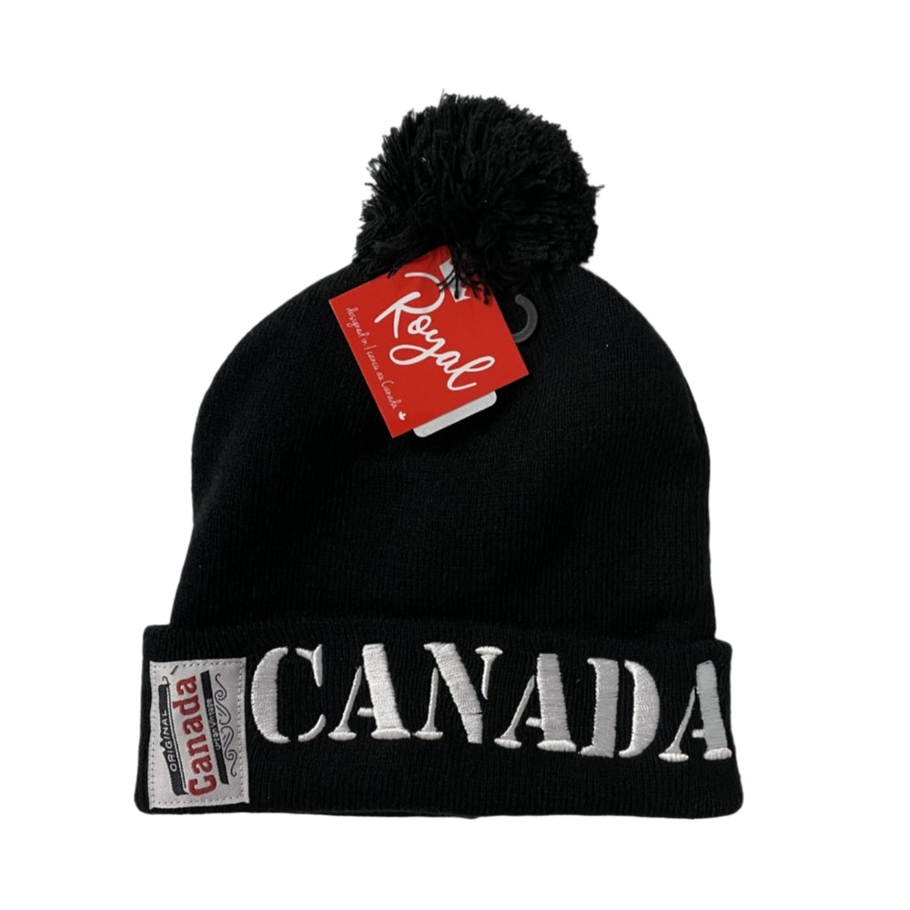 Canada Black Knit Hat