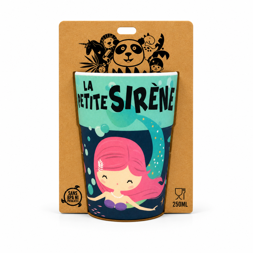 Gobelet en Bambou Pour Enfants La Petite Sirène