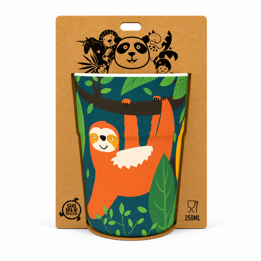 Gobelet en Bambou Pour Enfants Paresseux
