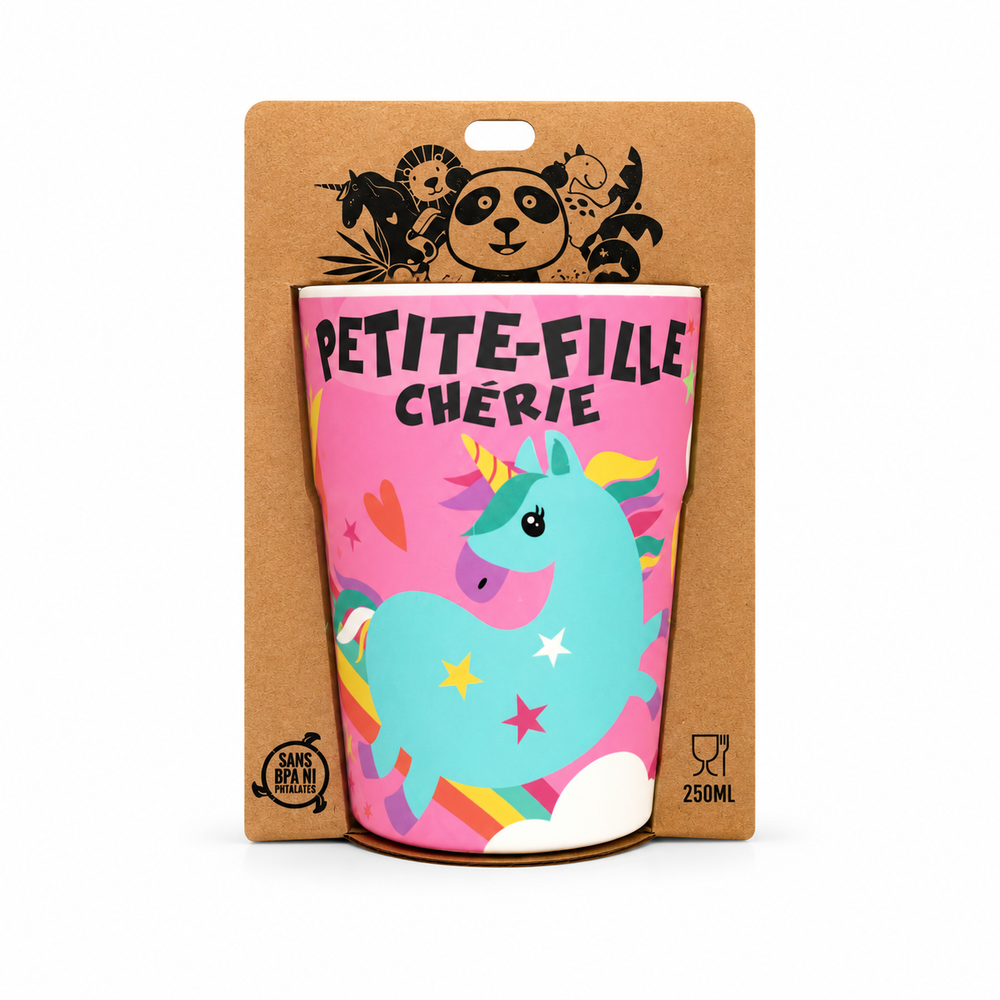 Gobelet en Bambou Pour Enfants Petite Fille
