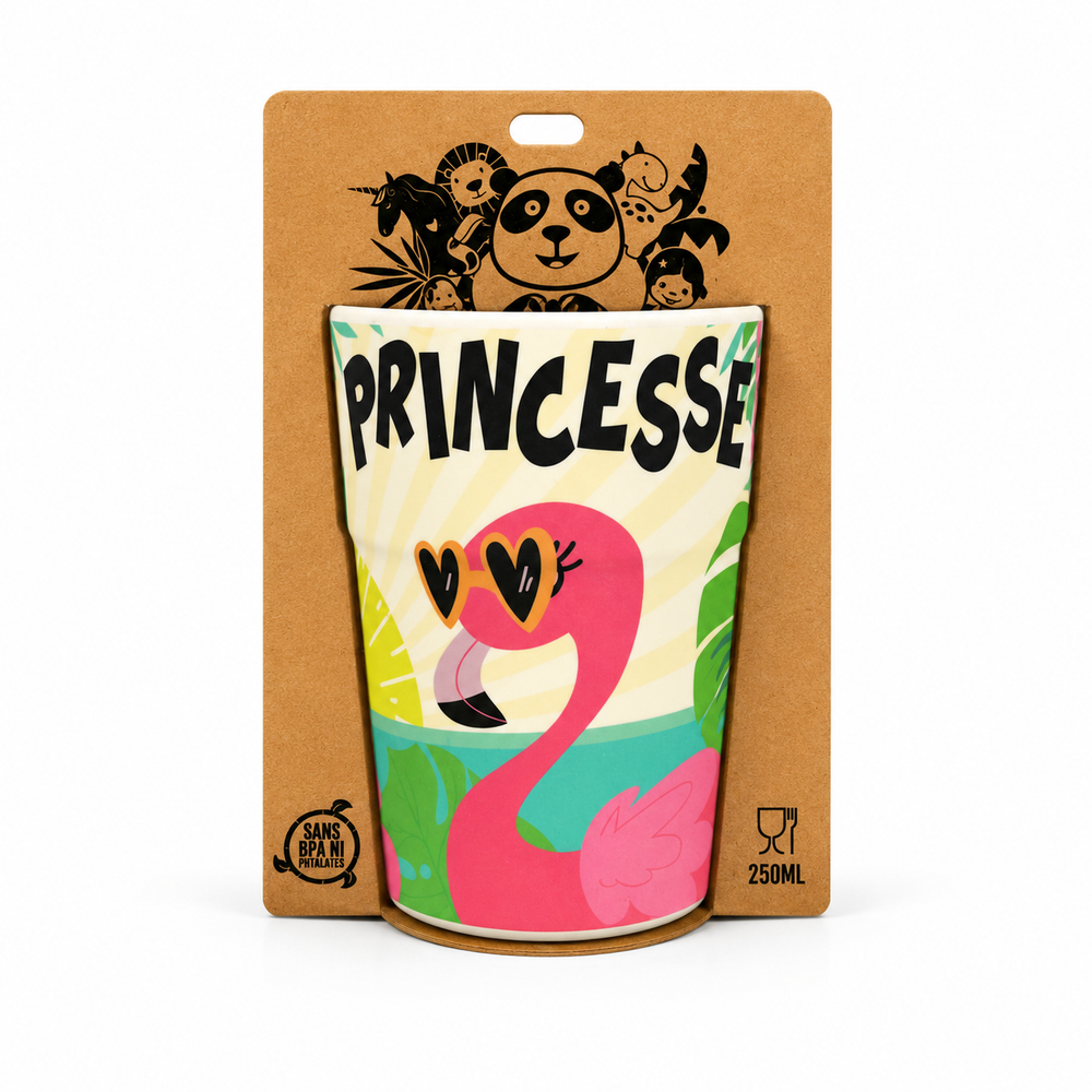 Gobelet en Bambou Pour Enfants Princesse