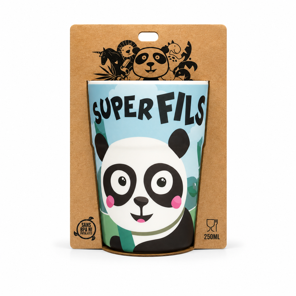 Gobelet en Bambou Pour Enfants Super Fils