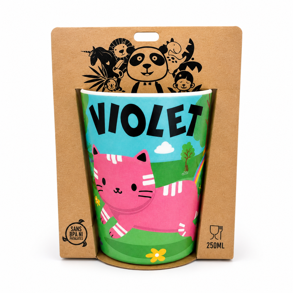 Gobelet en Bambou - Violet