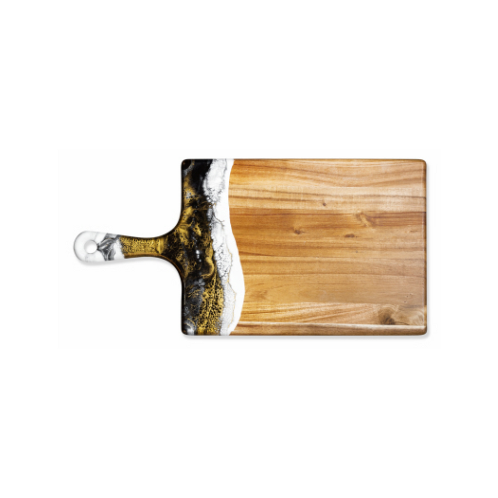Lynn & Liana Gold Onyx-Acacia Cheese Board Large (10" x20")