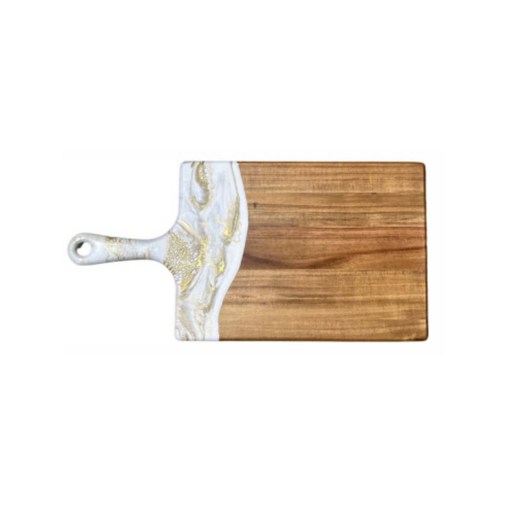 Lynn & Liana Gold Quartz-Acacia Cheese Board Large (10" x20")