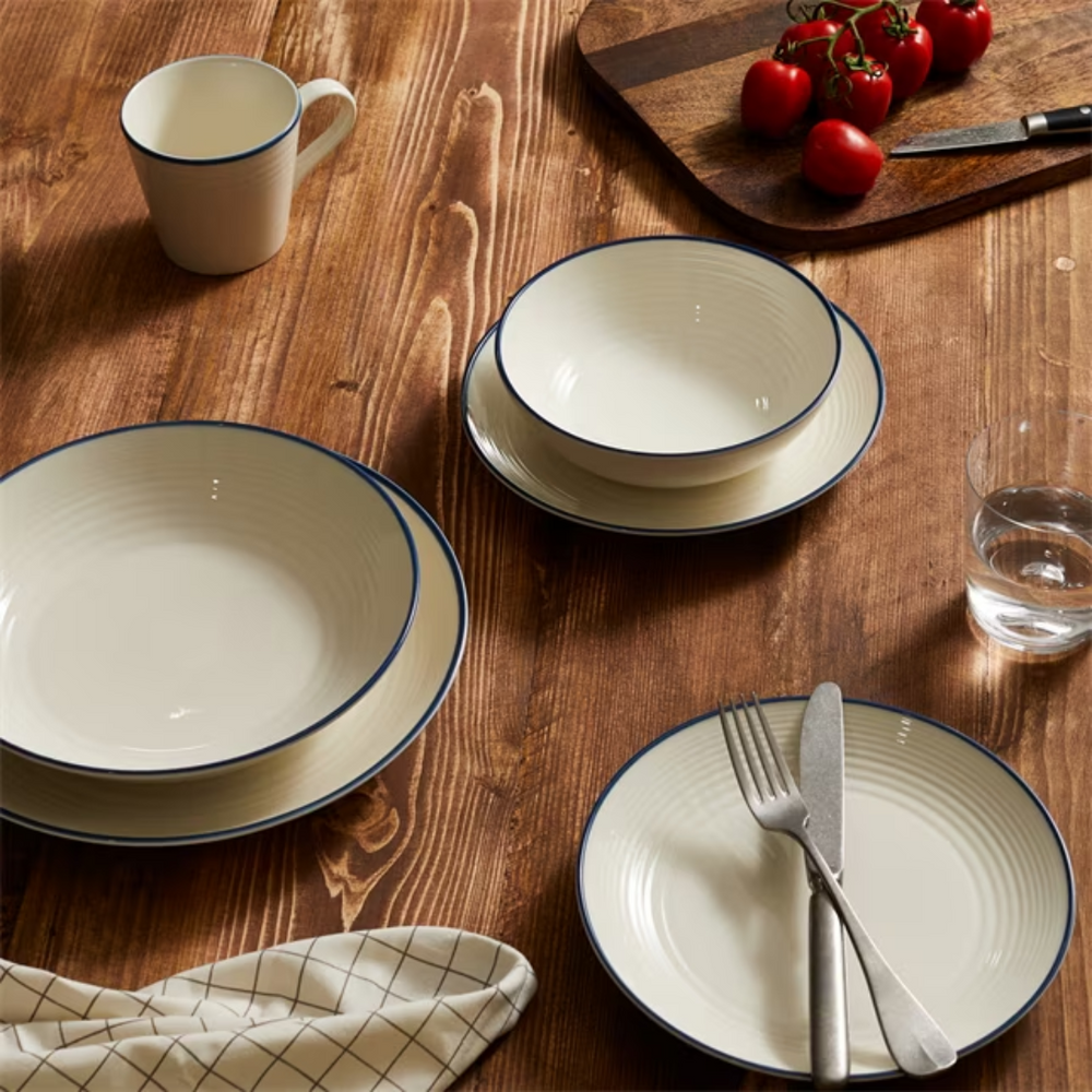 GR Maze Denim Line 12pc Dinner Set