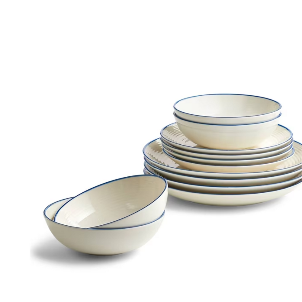 GR Maze Denim Line 12pc Dinner Set