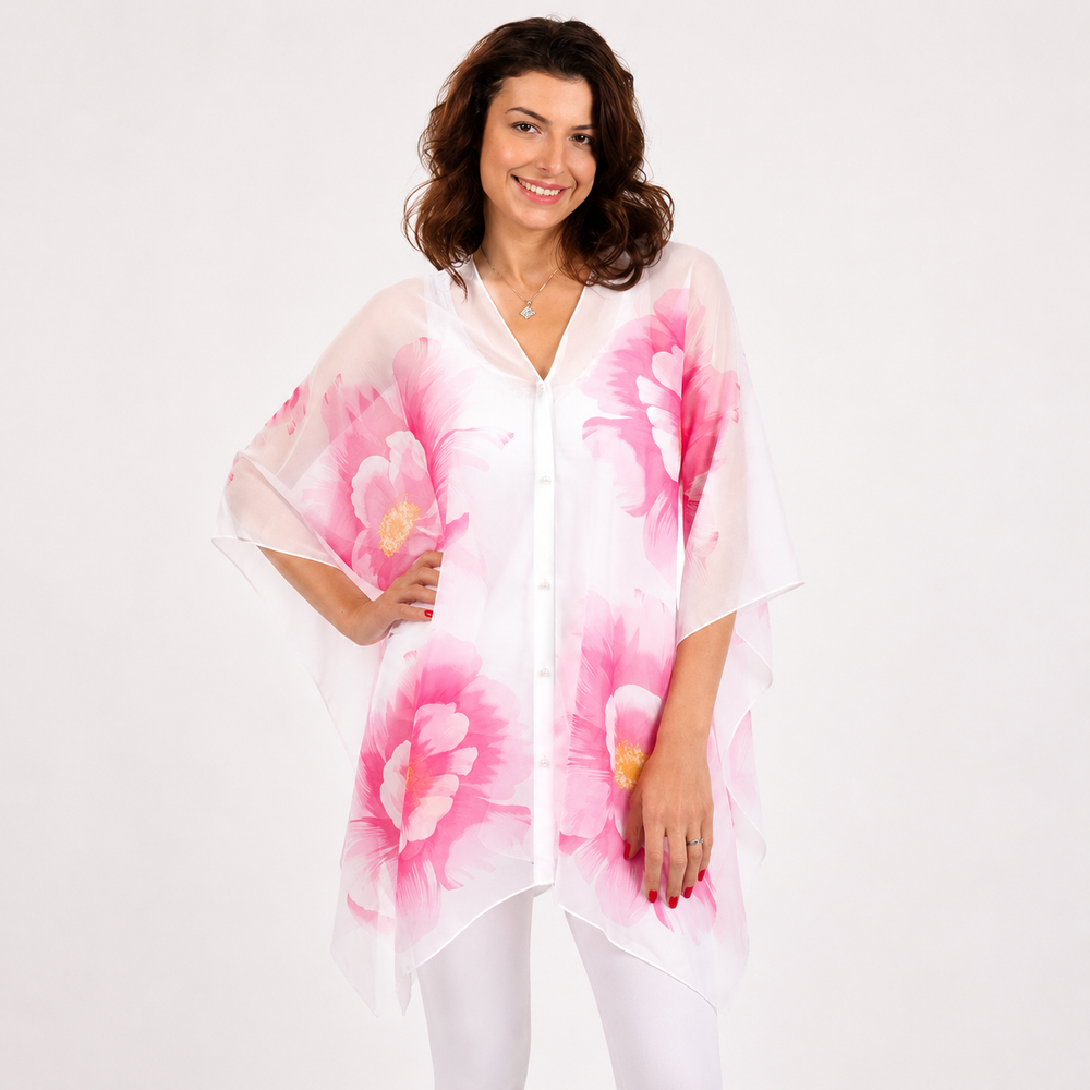 Grand Pearl Chiffon Floral Top