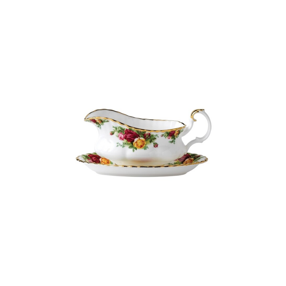 Royal Albert Old Country Roses Gravy Boat and Stand