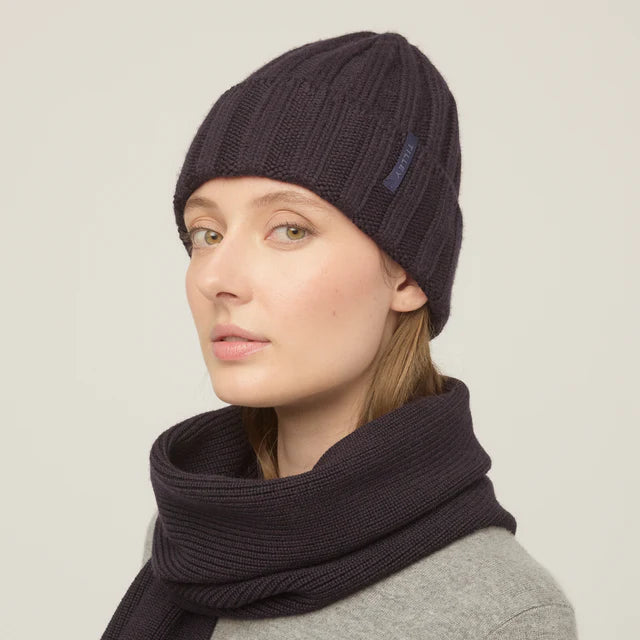 Tilley Chunky Ribbed Beanie Navy