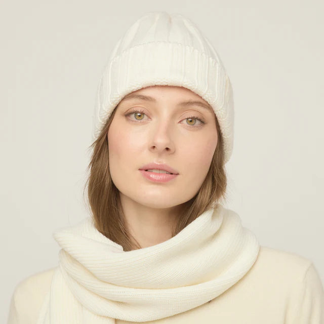 Tilley Chunky Ribbed Beanie Cream