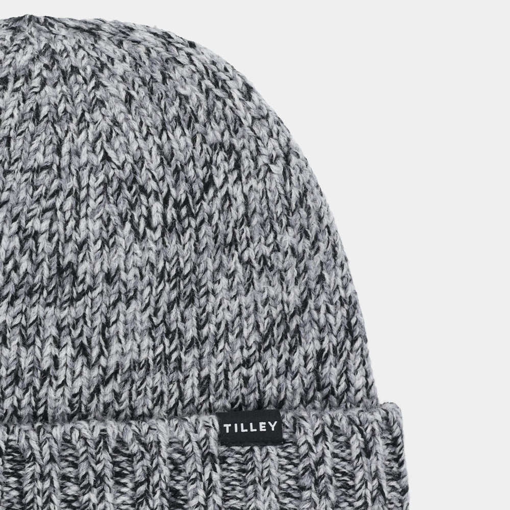 Tilley Hat-Merino Marled Beanie Dark Charcoal/Light Grey