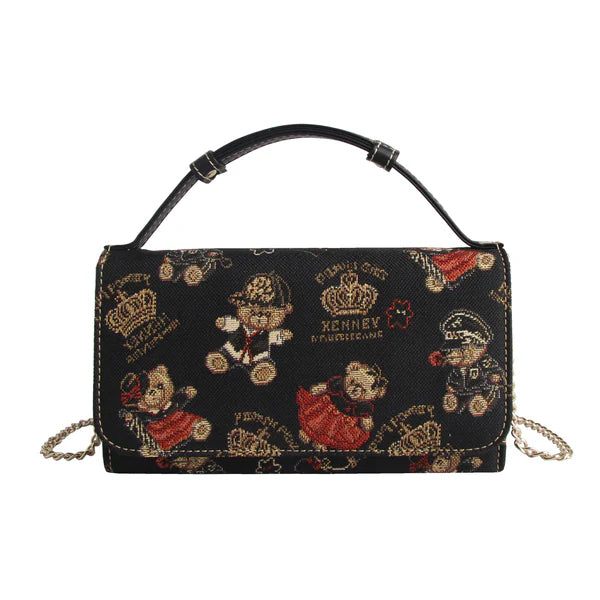 Crown Bear Amber Clutch Bag