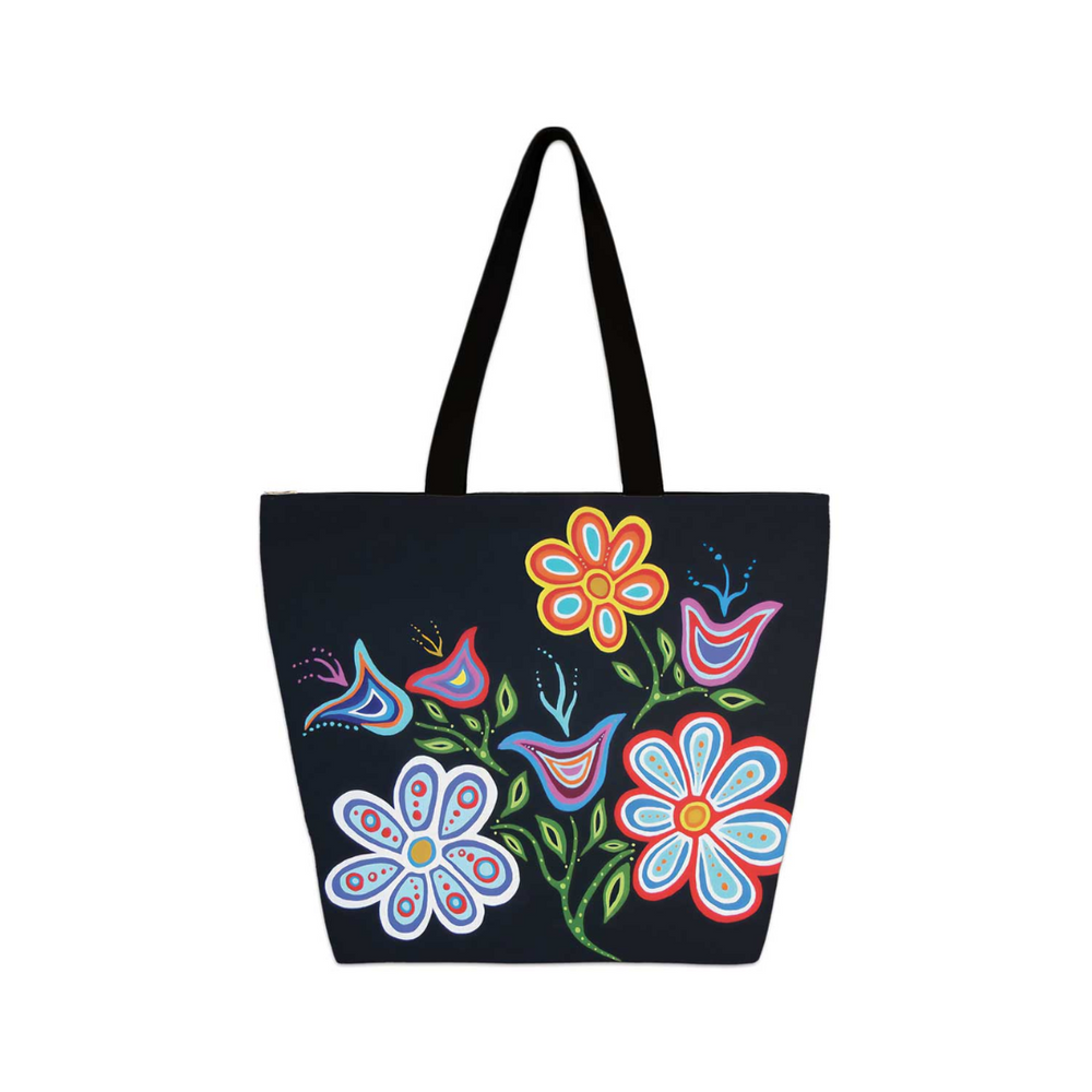 Indigenous Art Tote Bag-Happy Flower