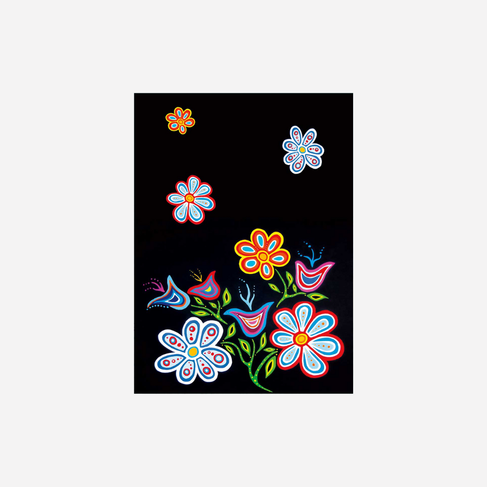 Indigenous Art Tea Towel Happy Flower