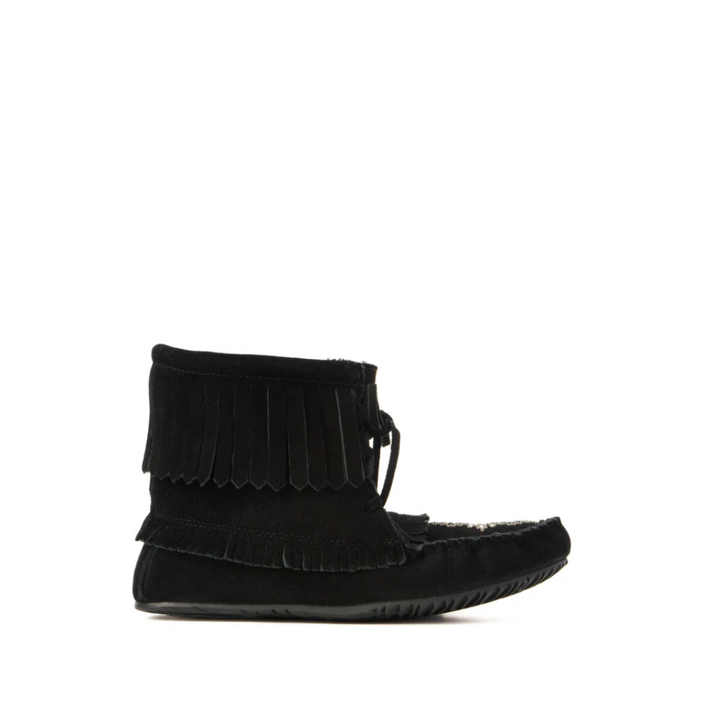 Manitobah Mukluks Harvester Lined Moccasin Black