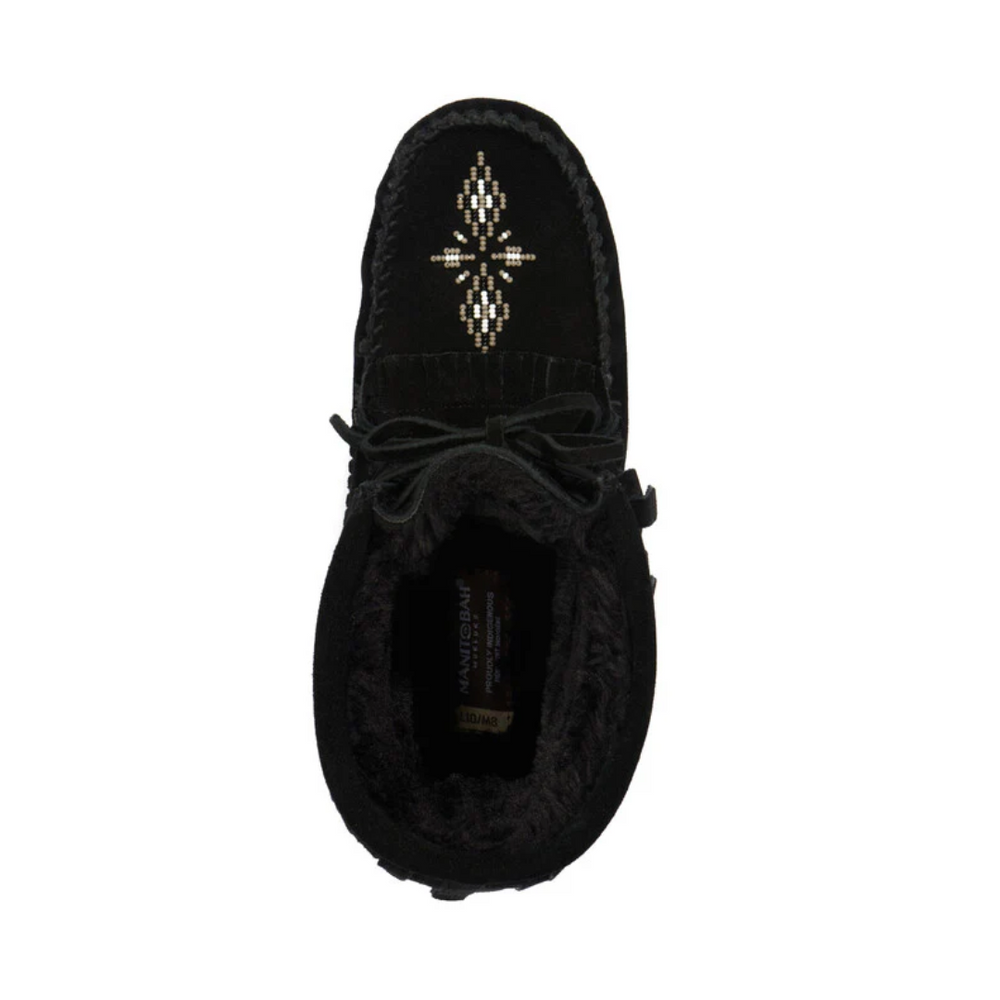 Manitobah Mukluks Harvester Lined Moccasin Black