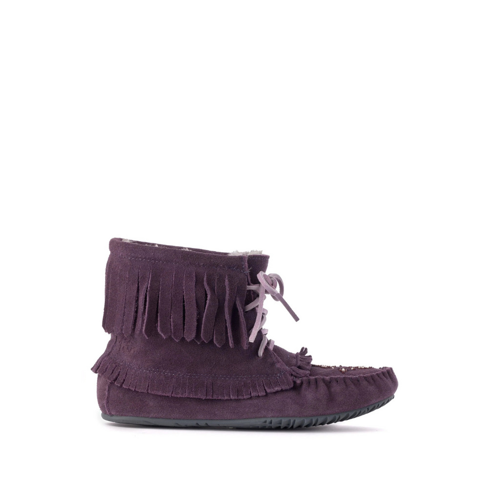 Manitobah Mukluks Harvester Lined Moccasin Plum