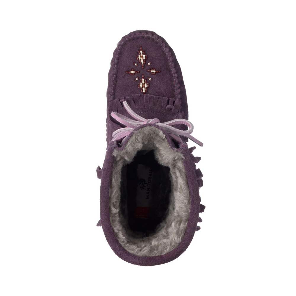 Manitobah Mukluks Harvester Lined Moccasin Plum