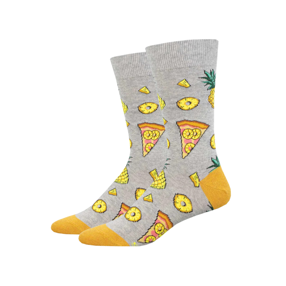 Socksmith Hawaiian Pizza - Light Grey Heather