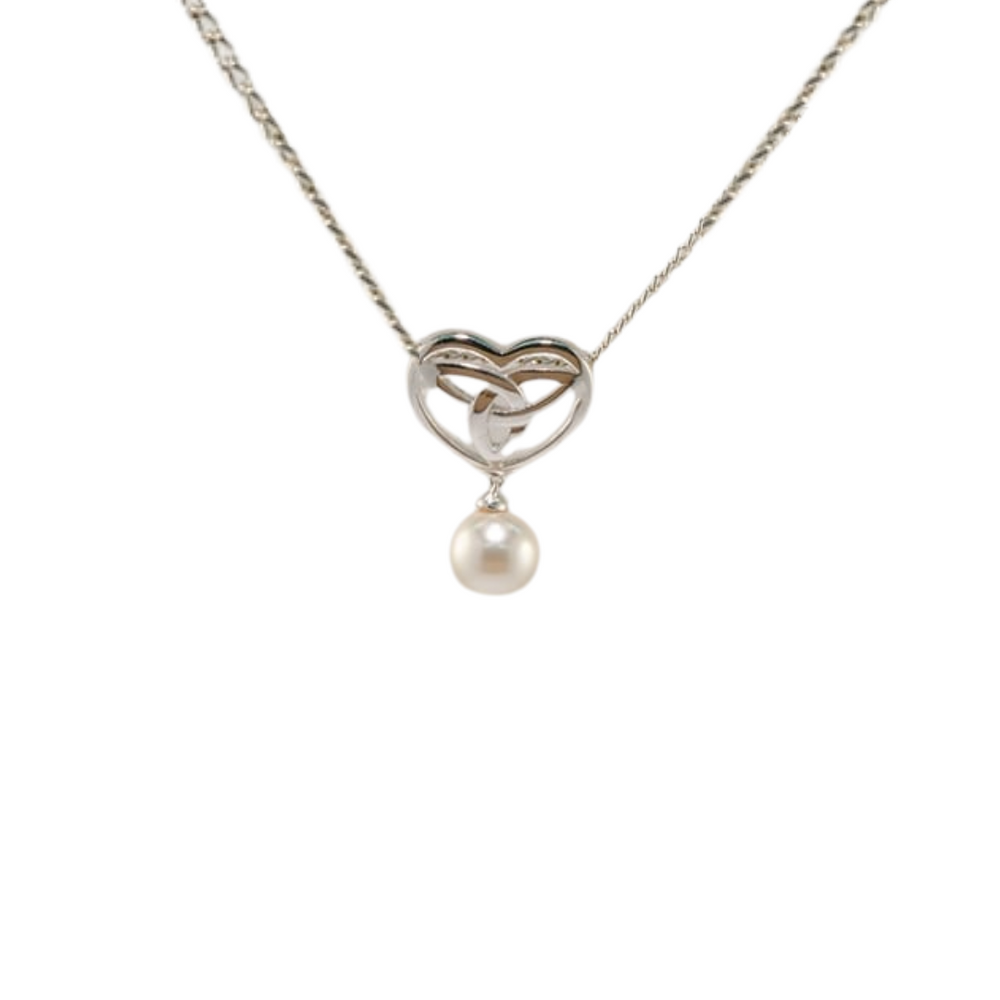 SH- Heart Silver Pendant with Bead