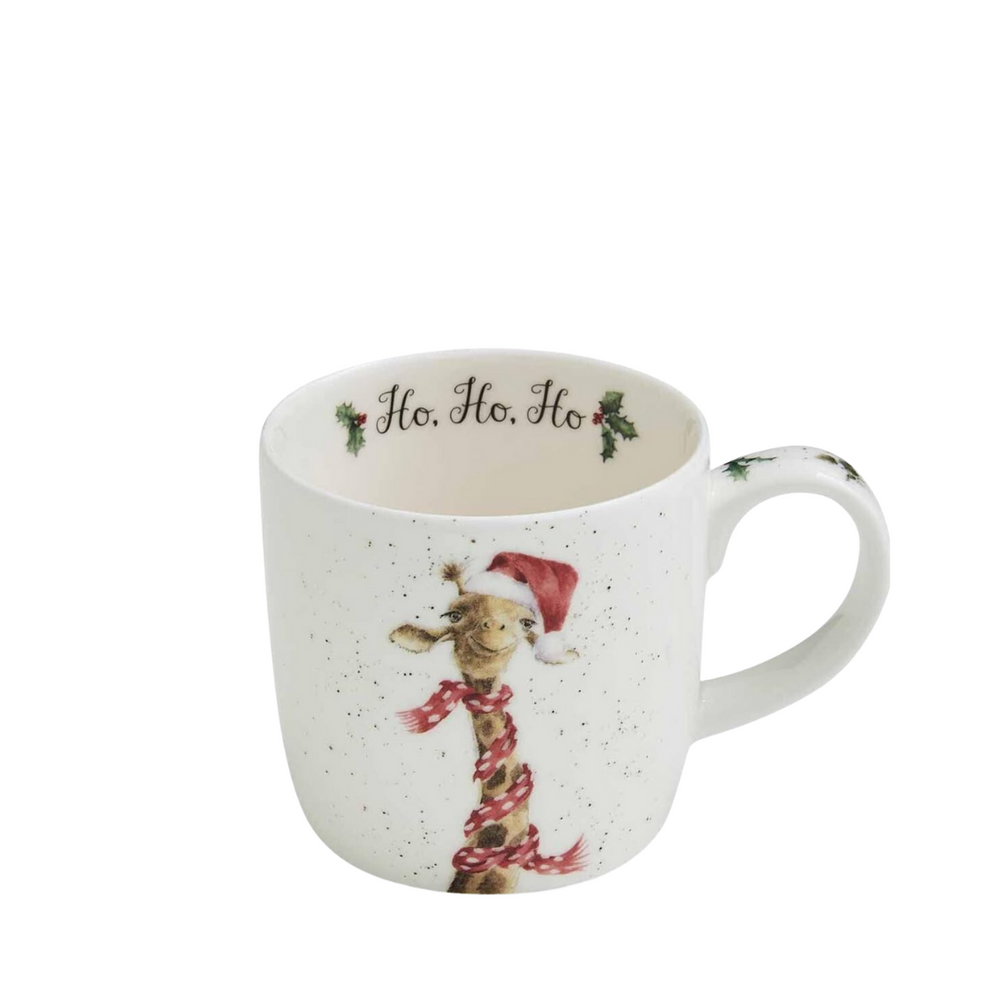 Wrendale 14 oz Mug - Ho Ho Ho Giraffe