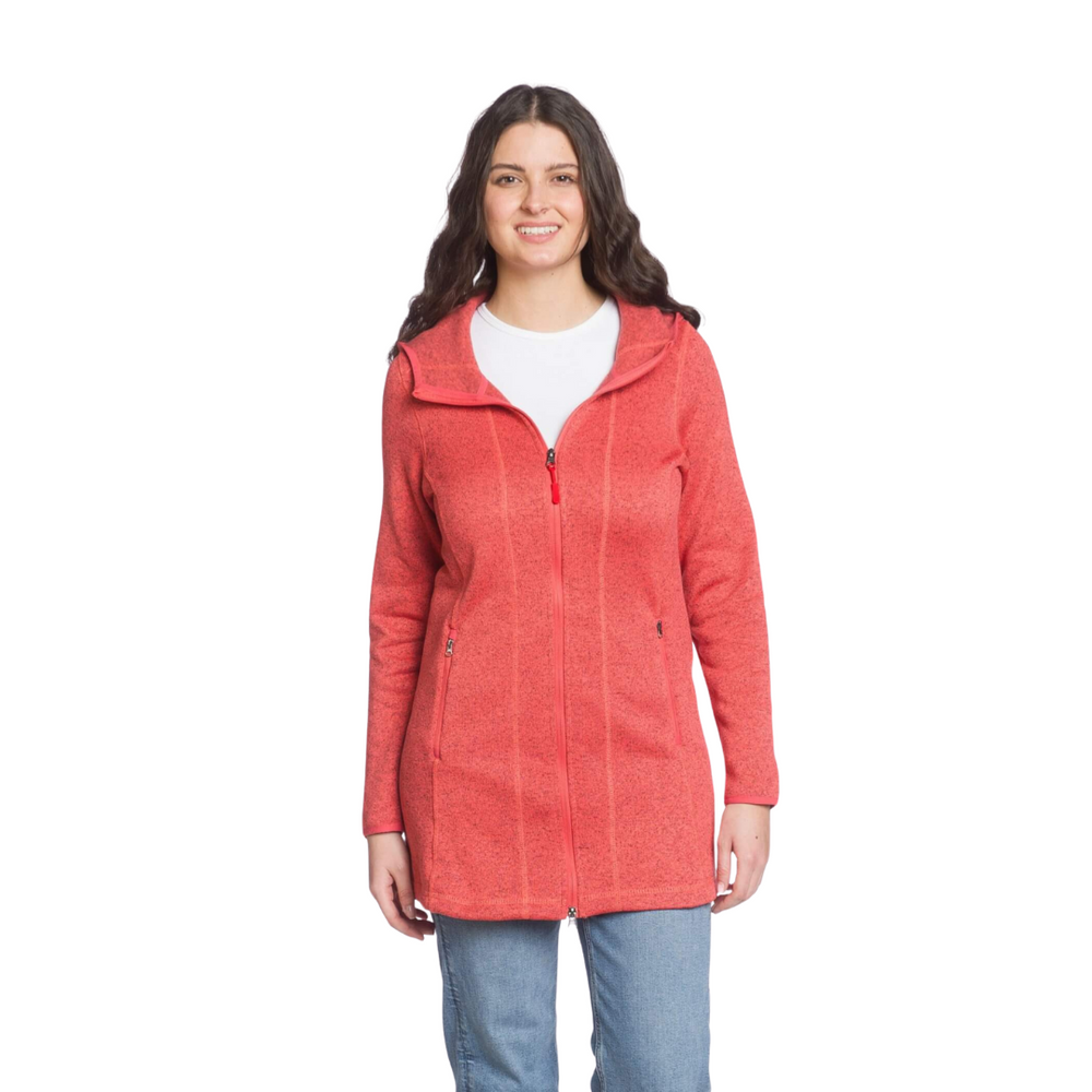 Hooded Anorak Full Zip Jacket - Deep Coral