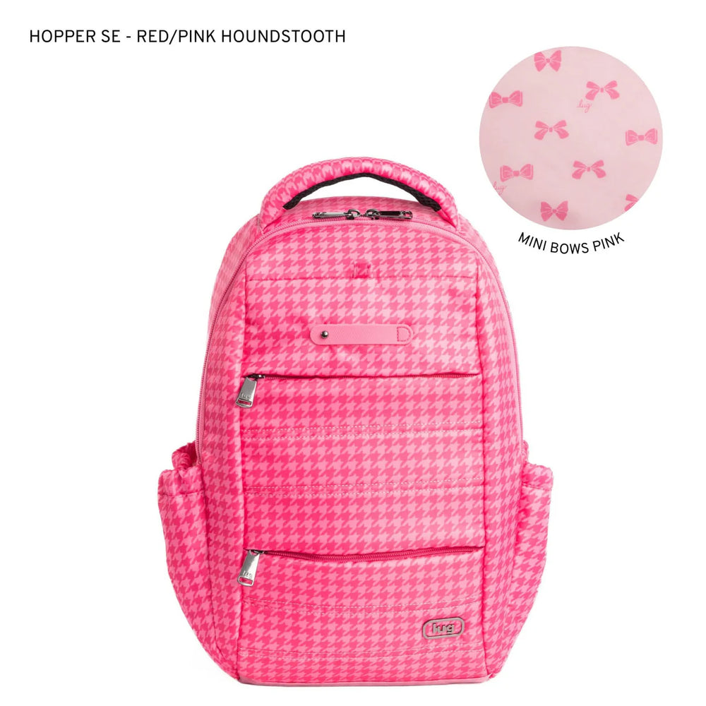 Lug Red Hopper SE Backpack - Red/Pink Houndstooth