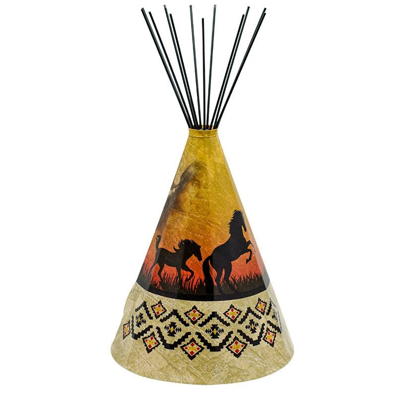 Indigenous Teepee Lamp Small - Horse