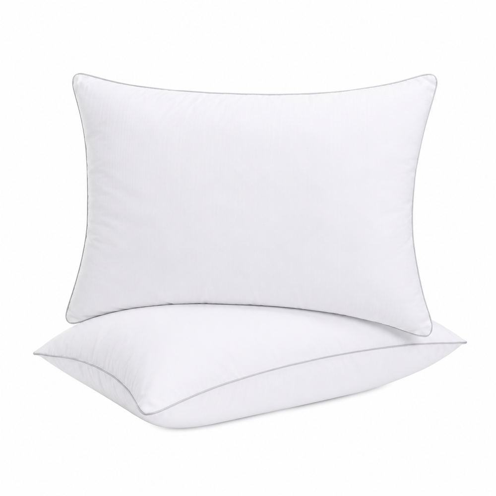CottonH Pillow Duck Feather Down 250TC Standard/Queen 2-Pack