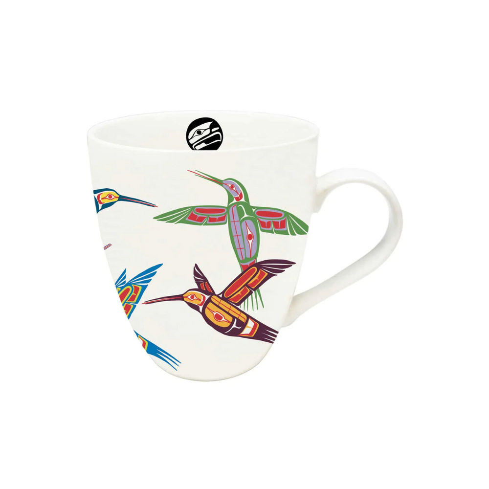 Indigenous Art Mug Four Hummingbirds