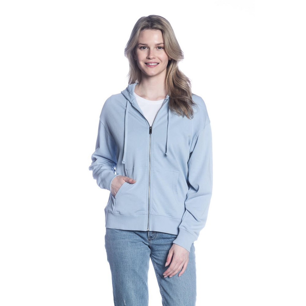 Women's Full Zip Hoody-Indigo