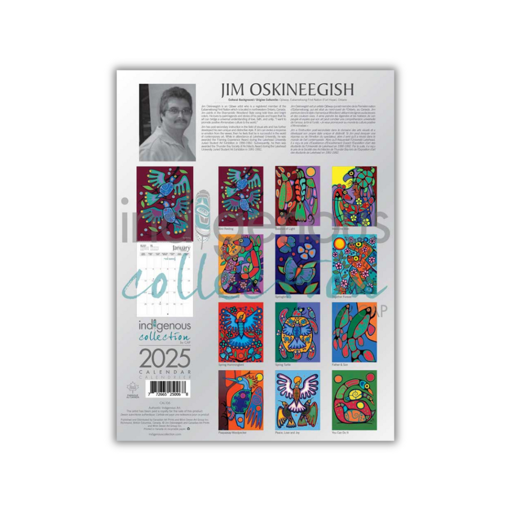 Indigenous Art Calendar 2025 - Jim Oskineegish