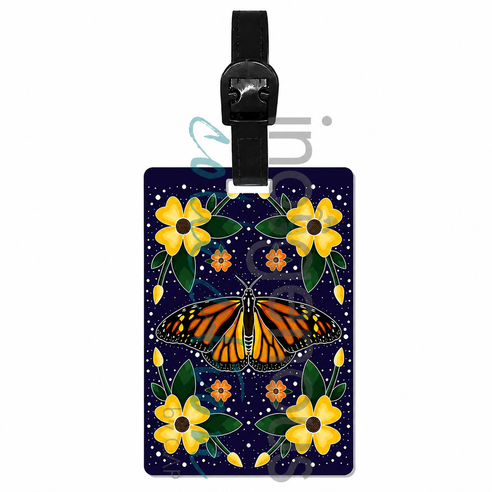 Indigenous Luggage Tag Monarch Butterfly