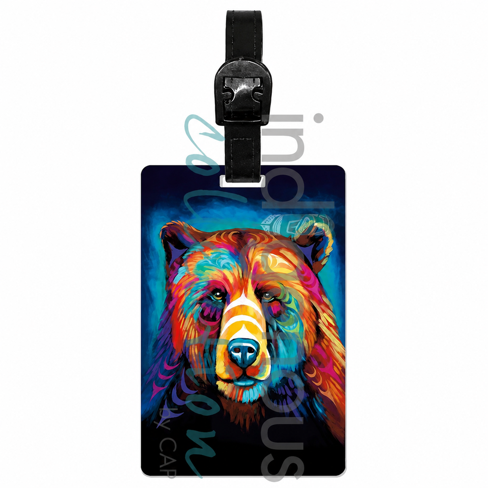 Indigenous Luggage Tag Sacred Paint: Ethereal Passage