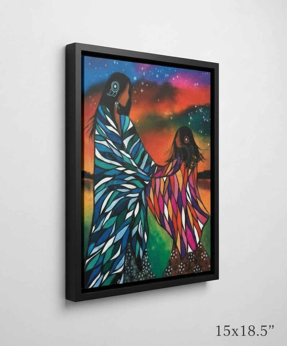 Indigenous Canvas Print Mother & Daughter by Betty Albert