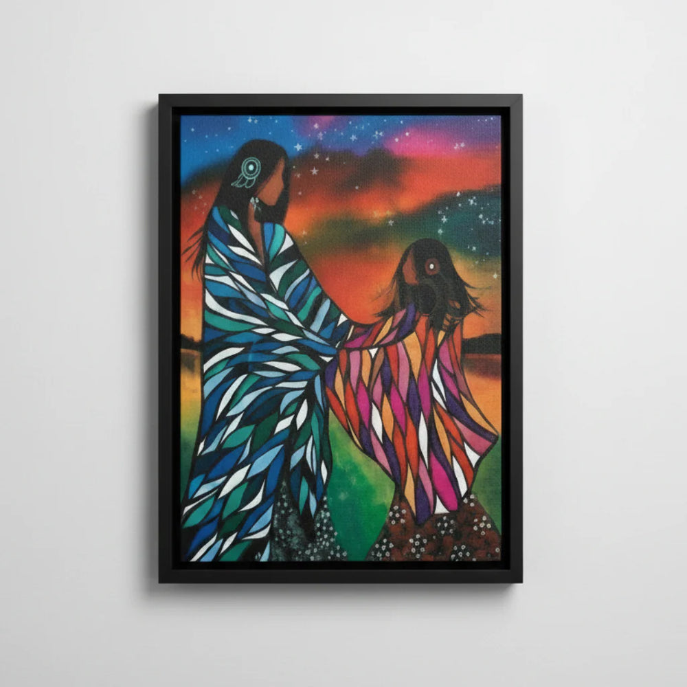 Indigenous Canvas Print Mother & Daughter by Betty Albert