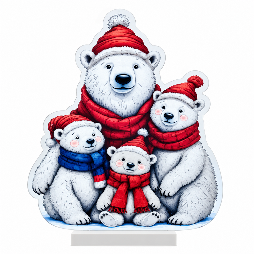 CT Infinity Light Polar Bear Family 24"